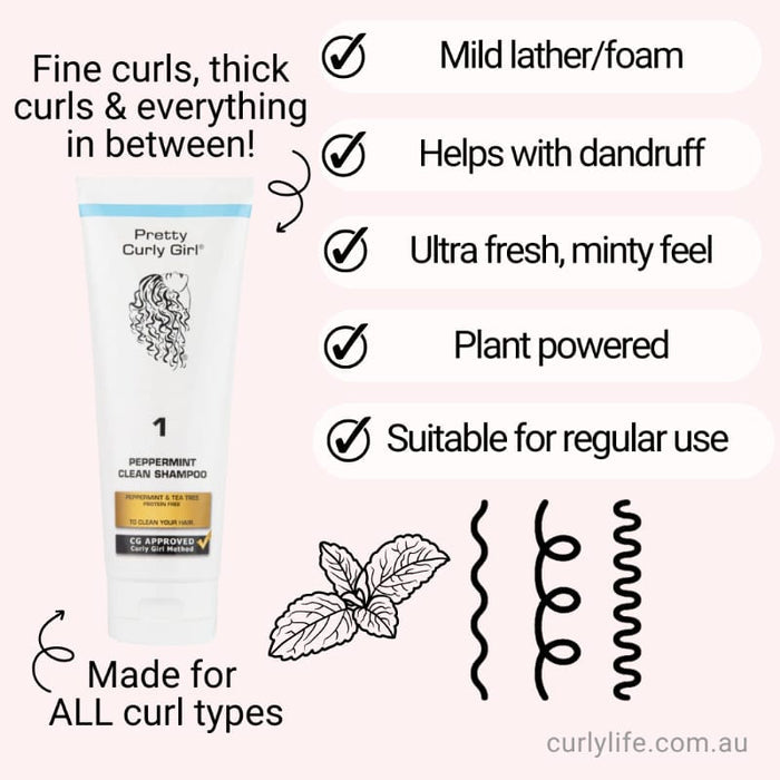 Pretty Curly Girl Peppermint Clean Shampoo