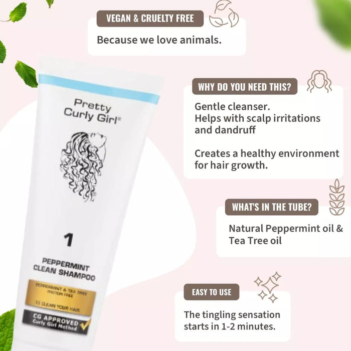 Pretty Curly Girl Peppermint Clean Shampoo