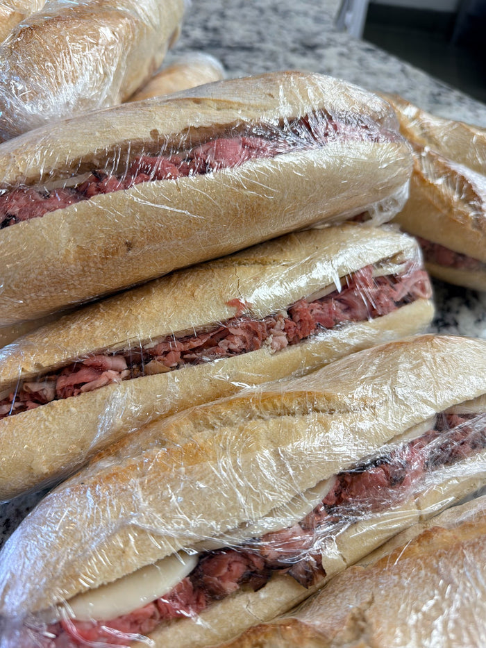 Prime Rib French Dip Sandwich with Au Jus
