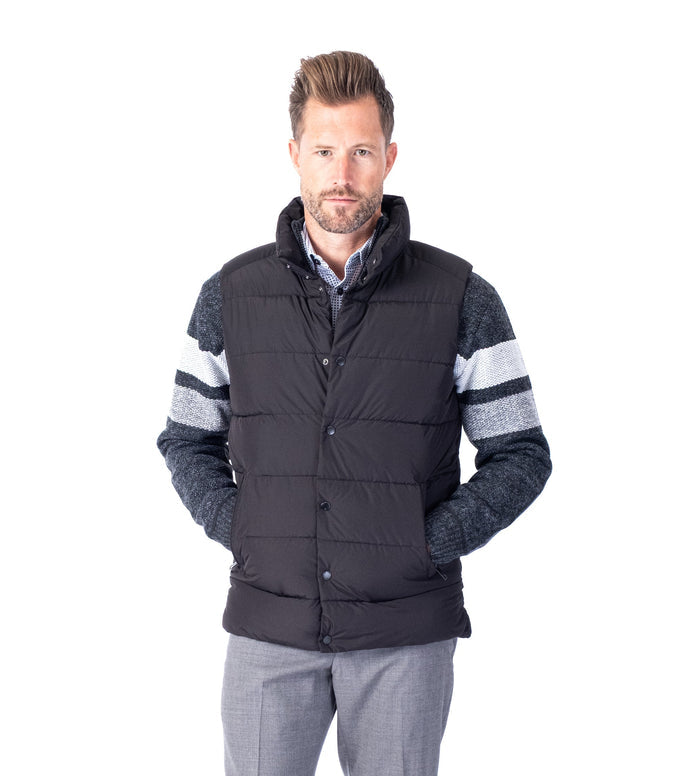 Puffer Nylon Vest - Black