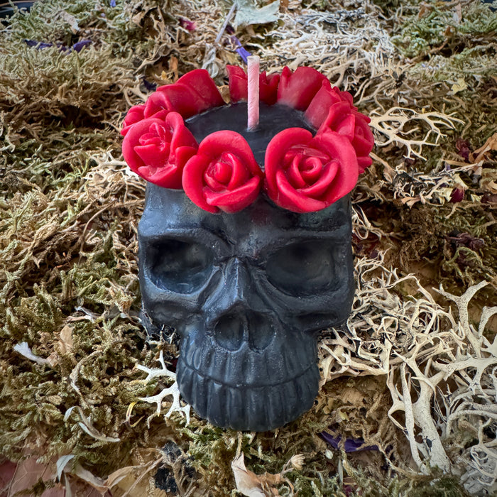Queen of the Dead Skull Shaped Candle