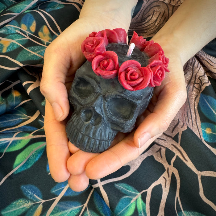 Queen of the Dead Skull Shaped Candle