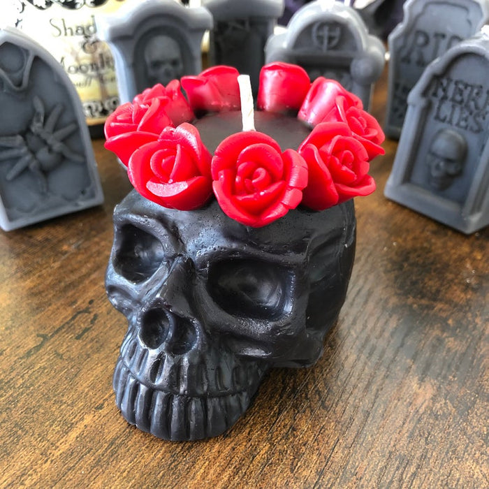 Queen of the Dead Skull Shaped Candle