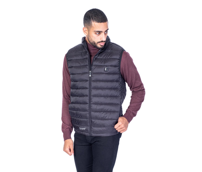 Quilted Nylon Vest - Black
