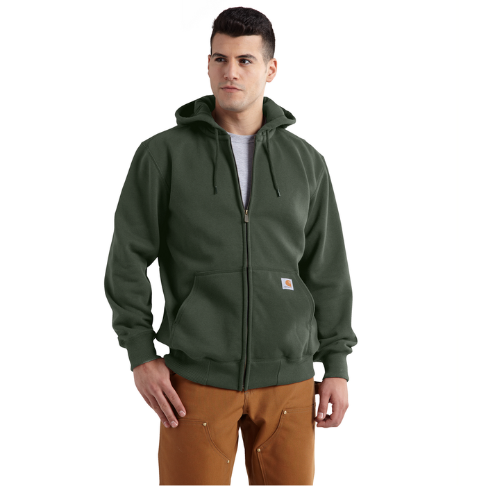 Rain Defender Loose Fit Heavyweight Full-Zip Sweatshirt - GI5-Forestry Green | Carhartt 100614