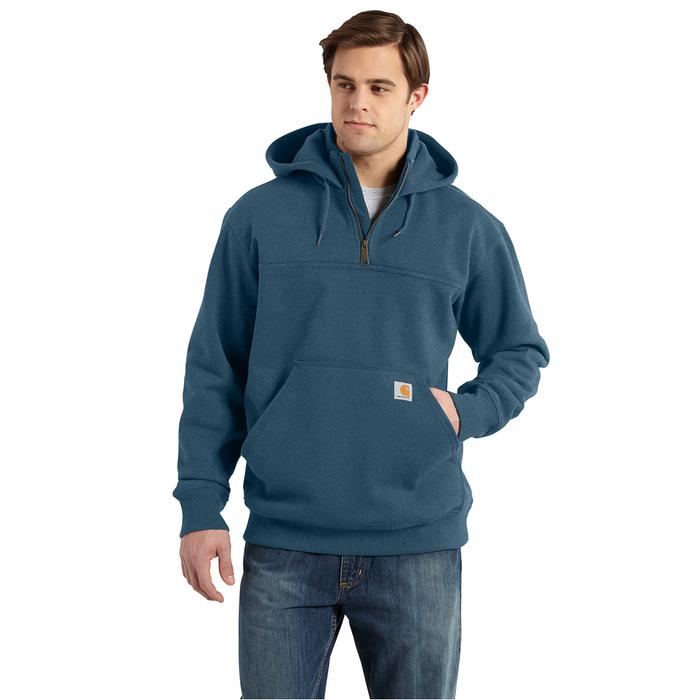 Rain Defender Loose Fit Heavyweight Quarter-Zip Sweatshirt - HK9-Storm Blue Heather | Carhartt 100617