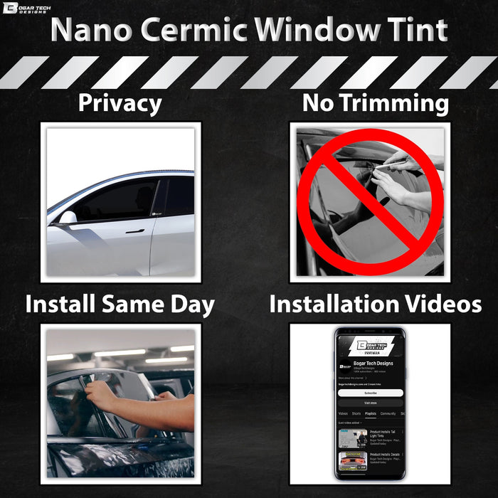 For Land Rover Discovery 2017+ Premium Nano Ceramic Precut Window Tint Film Kit Front Rear Windows Windshield - Bogar Tech Designs