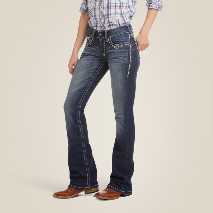 R.E.A.L. Mid Rise  Entwined Boot Cut Jean - 400-Marine | Ariat 10017510