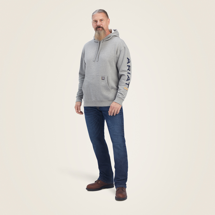 Rebar Graphic Hoodie - 020-Heather Grey|Deep Ultramarine | Ariat 10041627