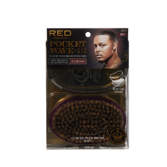 RED BOW WOW X 360 Power Wave Premium Boar Brush with Case # BR31 - Palms Fashion Inc.