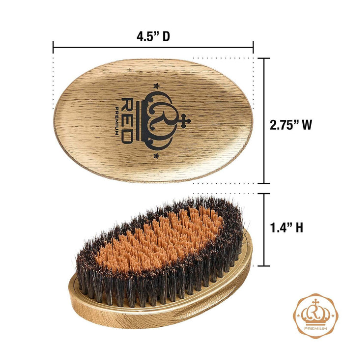 RED BOW WOW X Pocket Wave Premium Metallic 2-in-1 Boar Brush with Case # BR11 - Palms Fashion Inc.