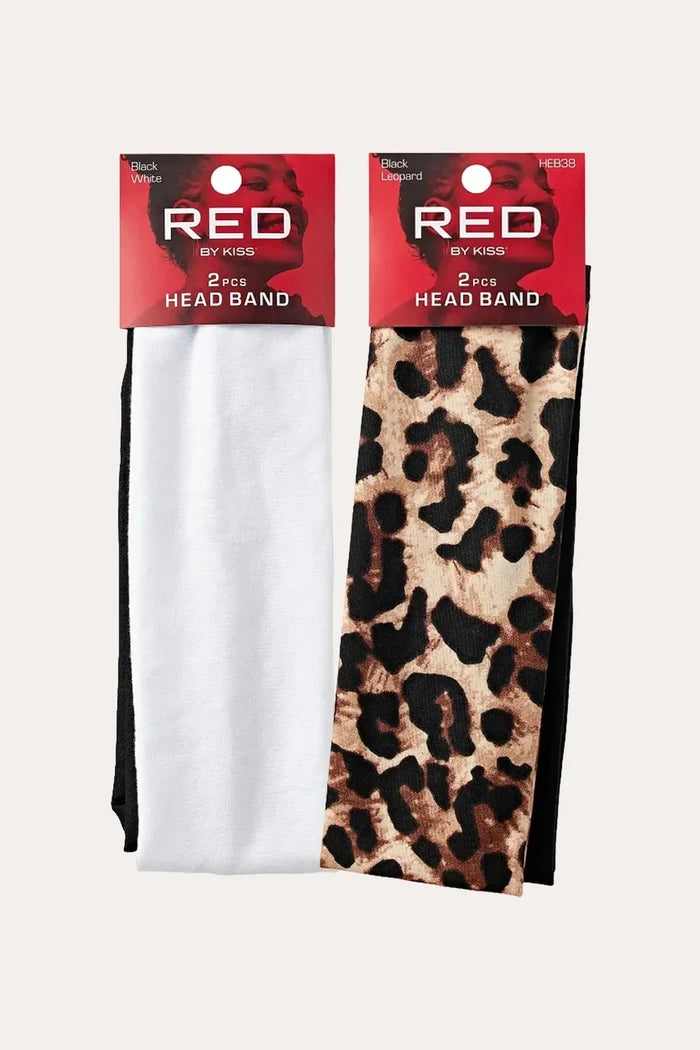 RED COTTON HEADBAND 2PCS RED BEAUTY