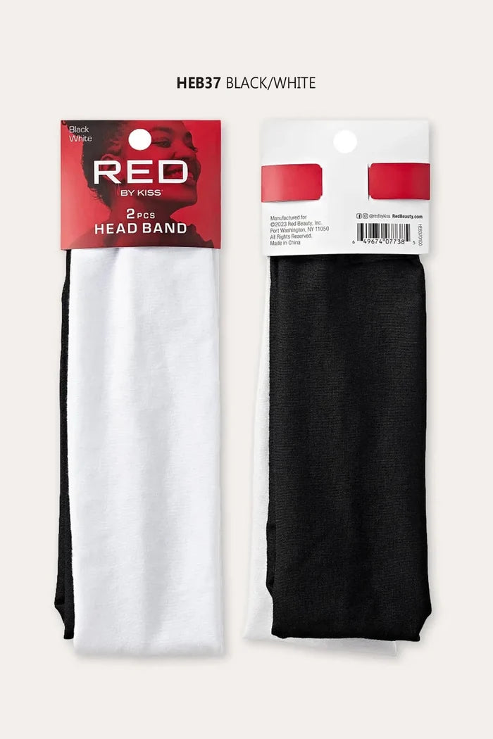 RED COTTON HEADBAND 2PCS RED BEAUTY