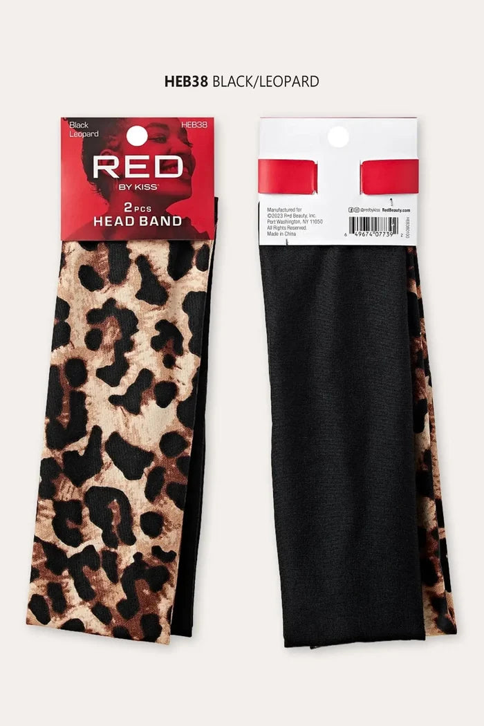 RED COTTON HEADBAND 2PCS RED BEAUTY