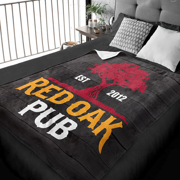 Red Oak Pub 50" X 60" Minky Blanket
