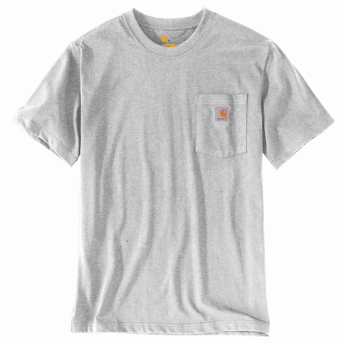 Relaxed Fit Heavyweight Short-Sleeve Pocket T-Shirt - 034-Heather Gray | Carhartt 103296