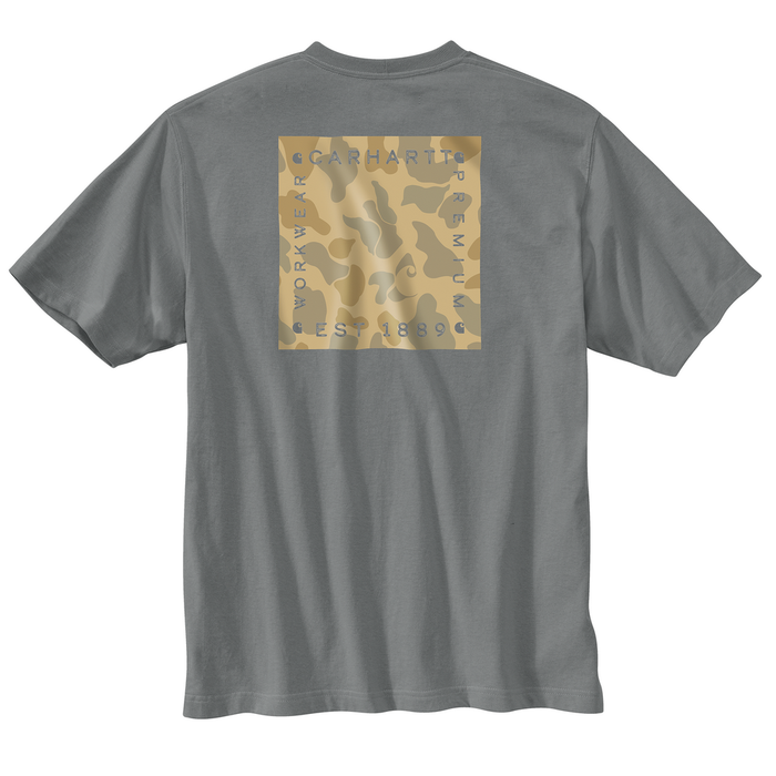Relaxed Fit Lightweight Short-Sleeve Camo Graphic T-Shirt - E87-Weathered Ash Heather | Carhartt 106895