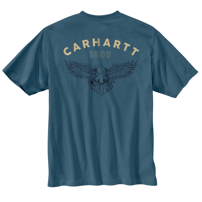 Relaxed Fit Lightweight Short-Sleeve Eagle Graphic T-Shirt - HK8-Storm Blue | Carhartt 107211