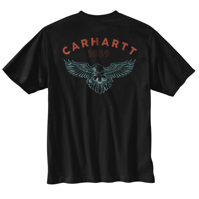Relaxed Fit Lightweight Short-Sleeve Eagle Graphic T-Shirt - N04-Black | Carhartt 107211