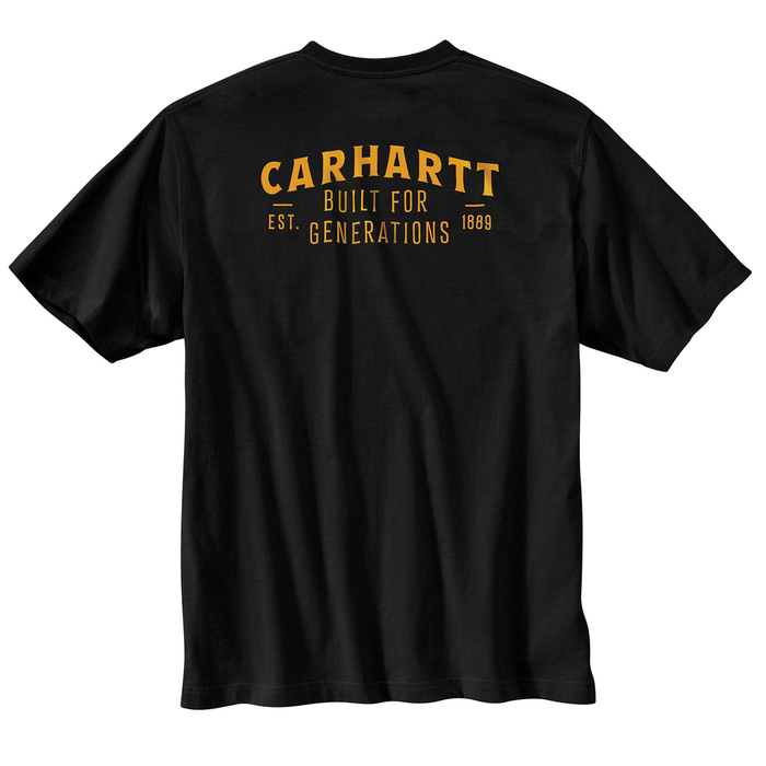 Relaxed Fit Lightweight Short-Sleeve Pocket Built Graphic T-Shirt - N04-Black | Carhartt 106771