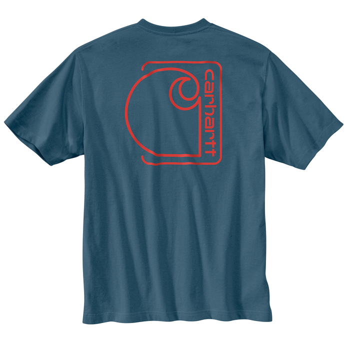 Relaxed Fit Lightweight Short-Sleeve Pocket C Graphic T-Shirt - HK8-Storm Blue | Carhartt 106760