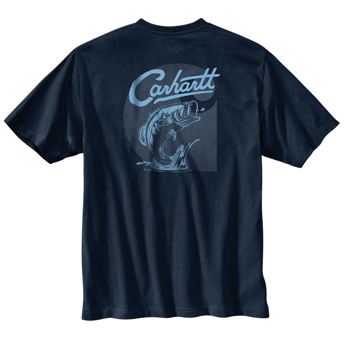 Relaxed Fit Lightweight Short-Sleeve Pocket Fish Graphic T-Shirt - I26-Navy | Carhartt 106893
