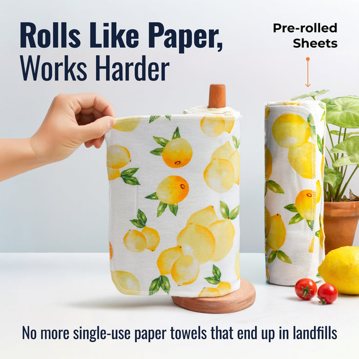 Reusable Paper Towels - Lemons