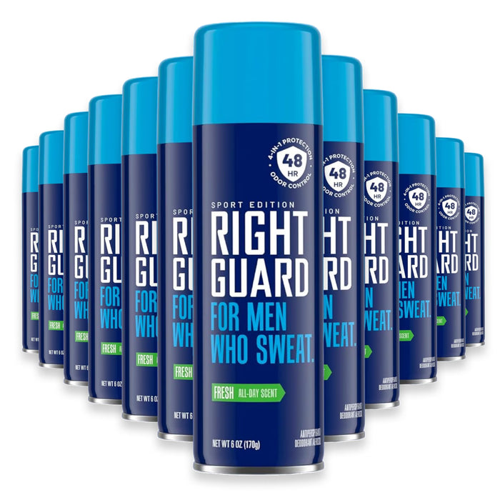 Right Guard Sport Fresh Spray Deodorant and Antiperspirant - 6 oz - 12 Pack