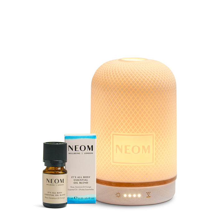 NEOM it's all rosy essential oil blend and pod diffuser