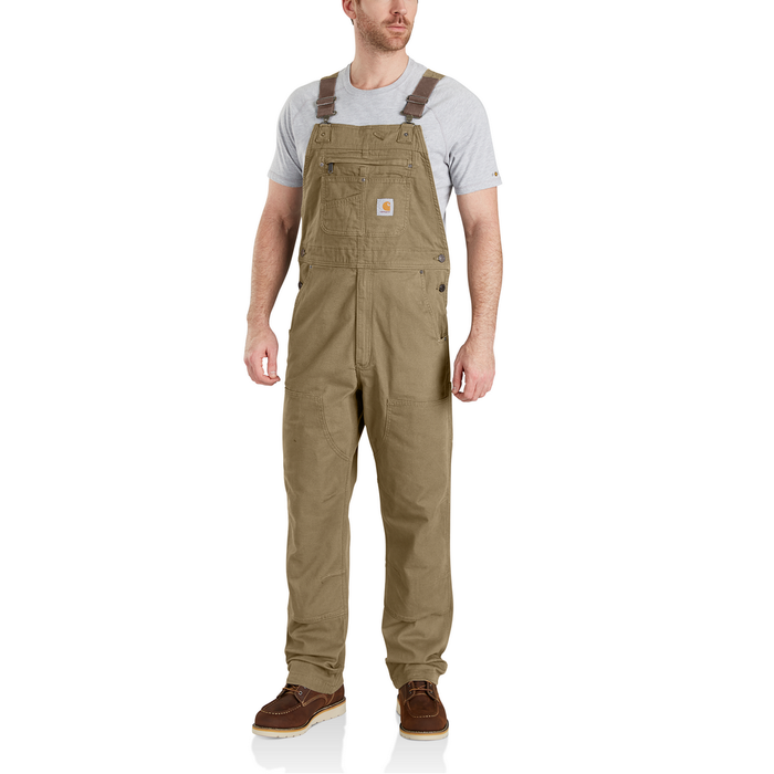 Rugged Flex Canvas Relaxed Fit Bib Overall - DKH-Dark Khaki | Carhartt 102987