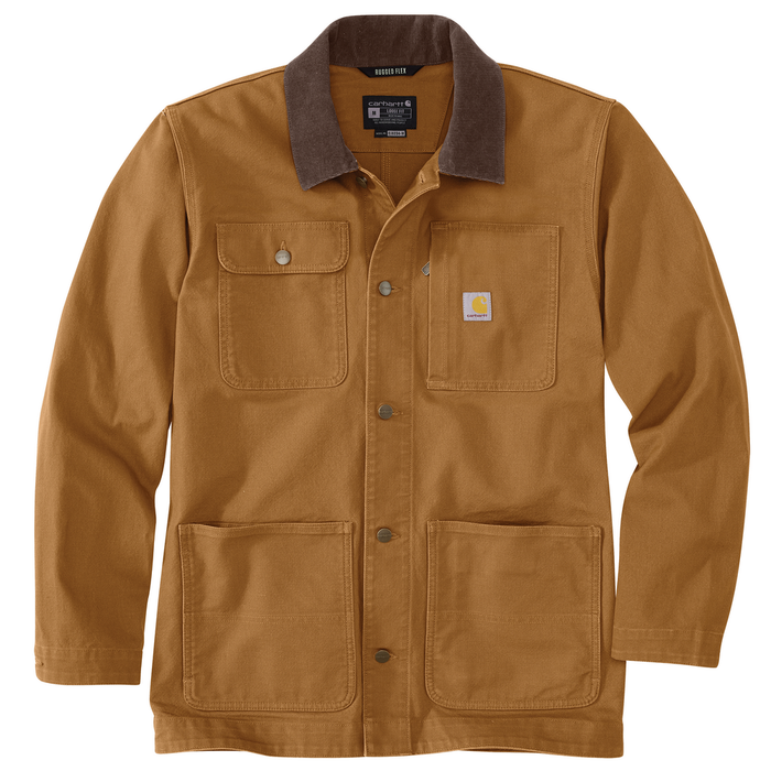 Rugged Flex Duck Loose Fit Chore Coat - BRN-Carhartt Brown | Carhartt 106675