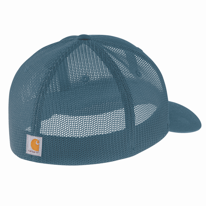 Rugged Flex Fitted Canvas Mesh-Back Logo Graphic Cap - HK8-Storm Blue | Carhartt 105353