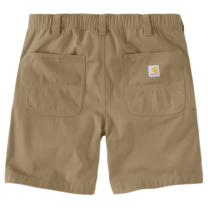 Rugged Flex Relaxed Fit 8in Canvas Work Short - DKH-Dark Khaki | Carhartt 105841