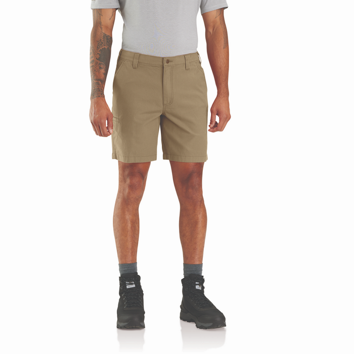 Rugged Flex Relaxed Fit 8in Canvas Work Short - DKH-Dark Khaki | Carhartt 105841