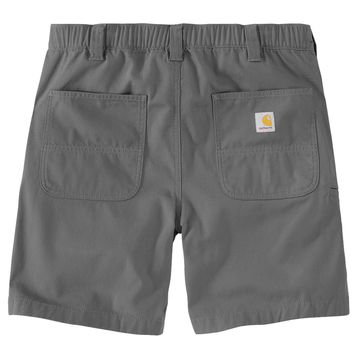 Rugged Flex Relaxed Fit 8in Canvas Work Short - STL-Steel | Carhartt 105841