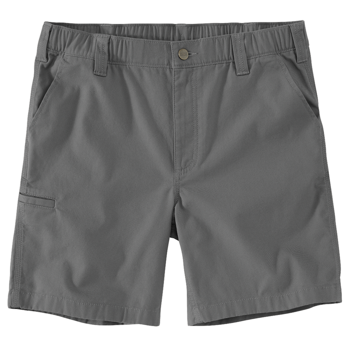 Rugged Flex Relaxed Fit 8in Canvas Work Short - STL-Steel | Carhartt 105841