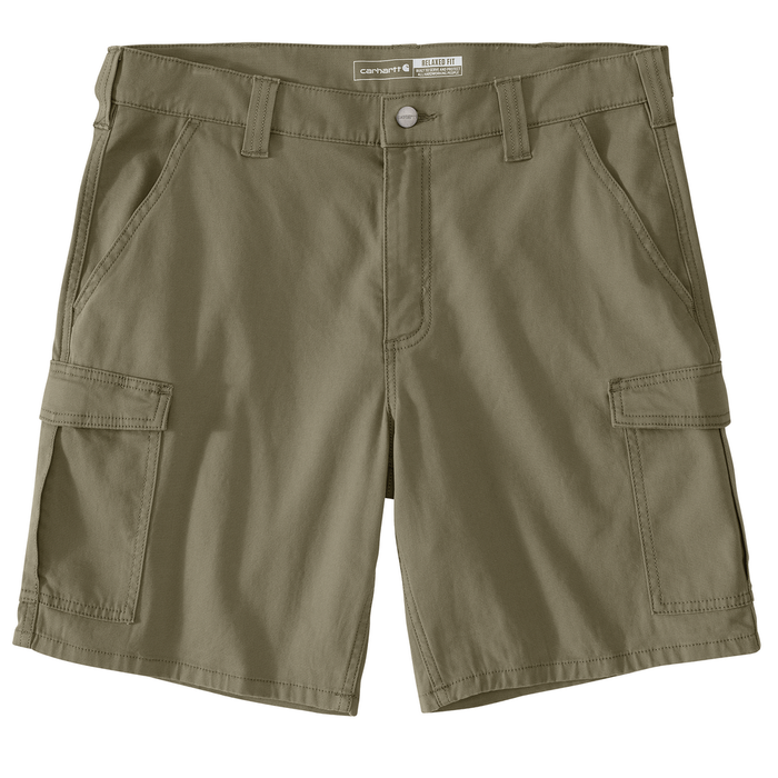 Rugged Flex Relaxed Fit 9" Canvas Cargo Work Short - 391-Burnt Olive | Carhartt 106984