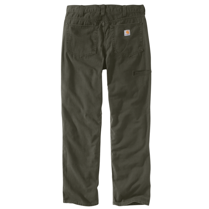 Rugged Flex Relaxed Fit Canvas 5-Pocket Work Pant - MOS-Moss | Carhartt 102517