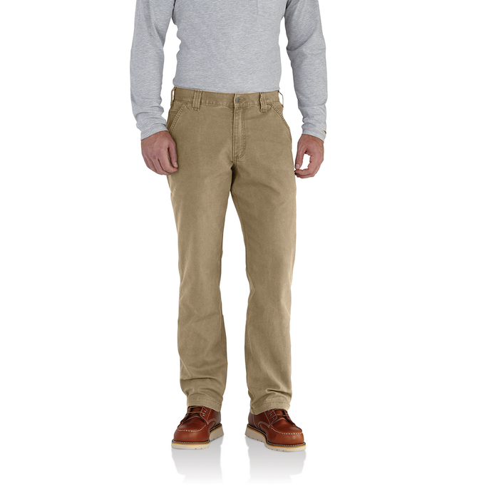 Rugged Flex Relaxed Fit Canvas Work Pant - 253-Dark Khaki | Carhartt 102291