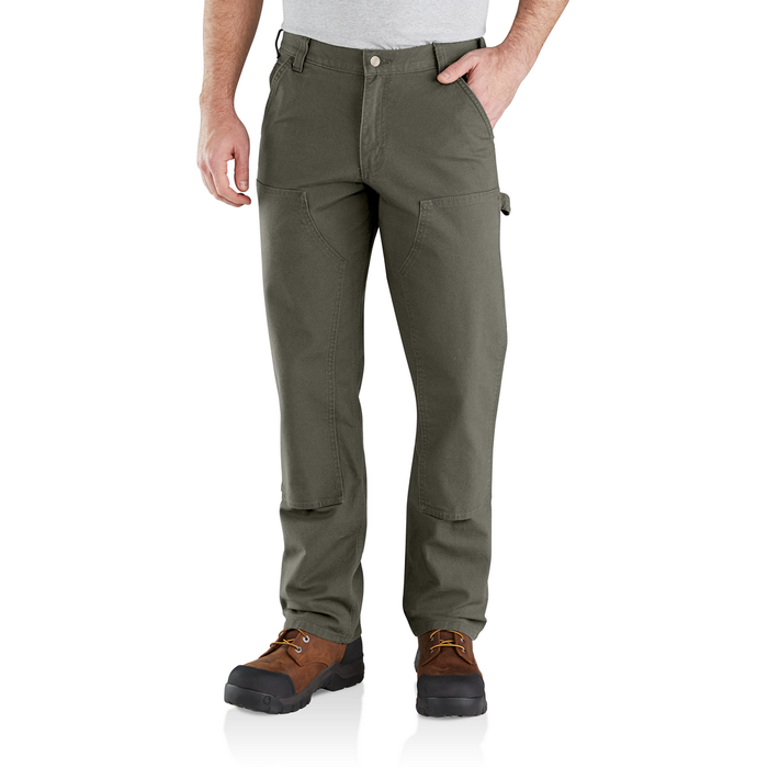 Rugged Flex Relaxed Fit Duck Double-Front Utility Work Pant - 316-Moss | Carhartt 103334