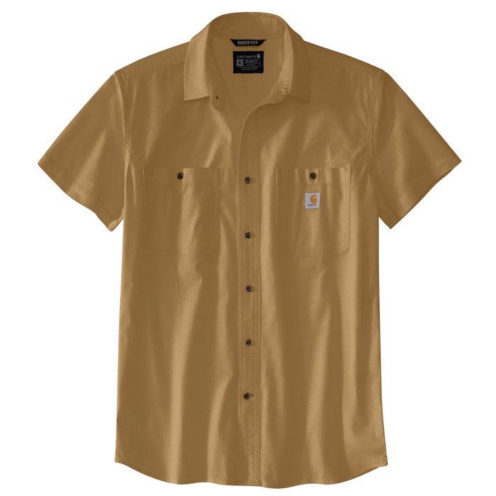 Rugged Flex Relaxed Fit Lightweight Short-Sleeve Plaid Shirt - BA3-Shaded Beach | Carhartt 106745