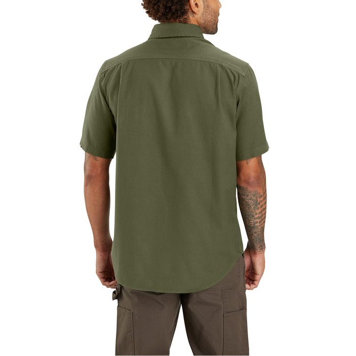 Rugged Flex Relaxed Fit Midweight Canvas Short-Sleeve Shirt - G72-Basil | Carhartt 103555