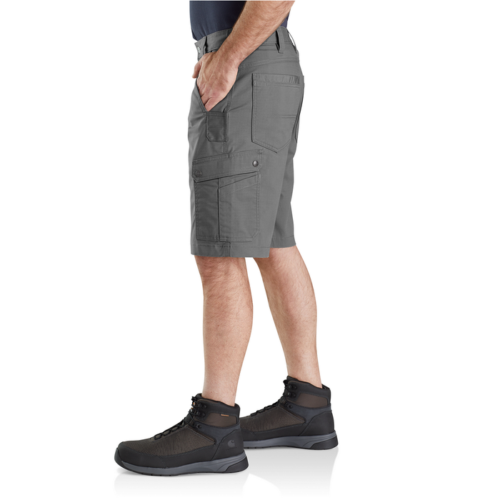 Rugged Flex Relaxed Fit Ripstop Cargo Work Short - 075-Steel | Carhartt 104727