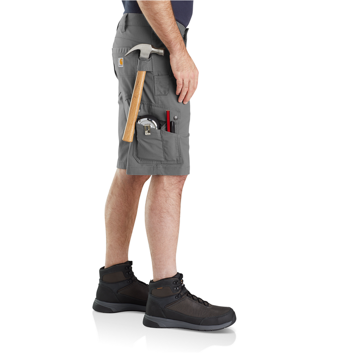 Rugged Flex Relaxed Fit Ripstop Cargo Work Short - 075-Steel | Carhartt 104727