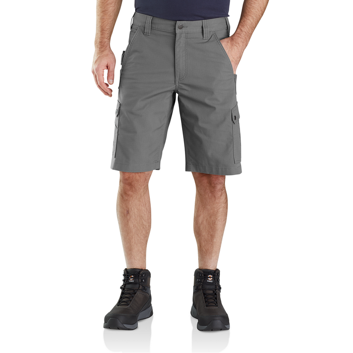 Rugged Flex Relaxed Fit Ripstop Cargo Work Short - 075-Steel | Carhartt 104727