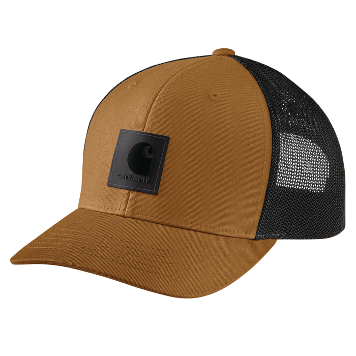 Rugged Flex™ Twill Mesh-Back Logo Patch Cap - B47-Carhartt Brown/Black | Carhartt 105216