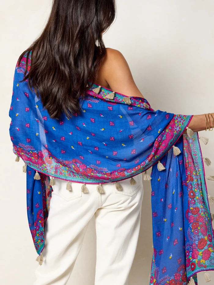 Sayulita Scarf - Blue Spring Bandana-view 3