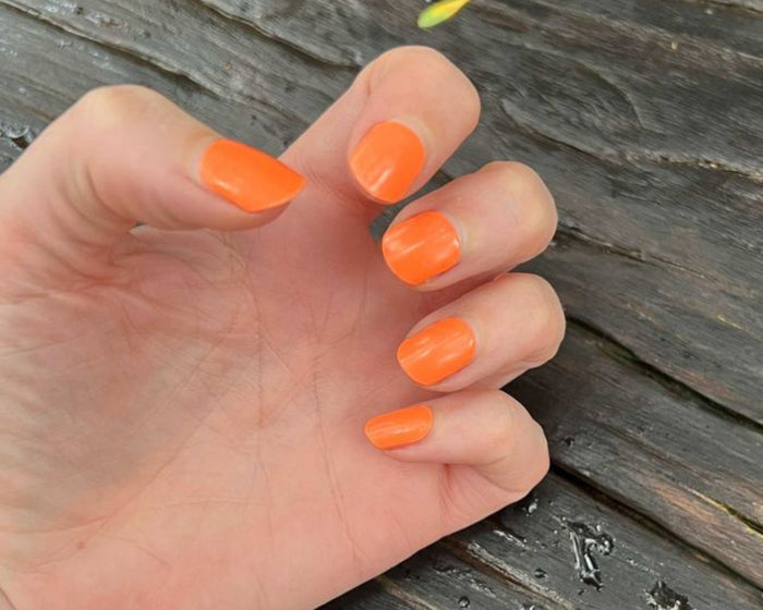 Semi-cured Gel Nail Wraps - Neon Orange