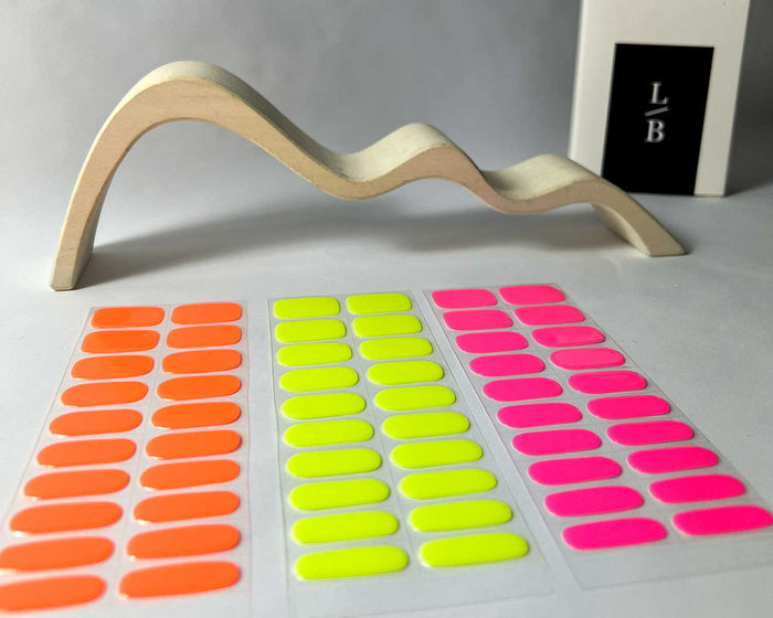Semi-cured Gel Nail Wraps - Neon Orange