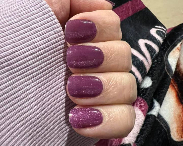 Semi-cured Gel Nail Wraps - Purple Cats Eye